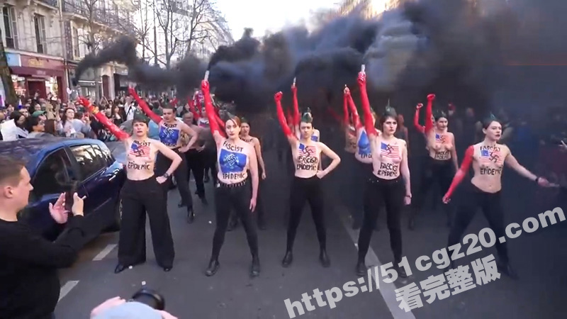 乌克兰女权组织全裸游相关图片