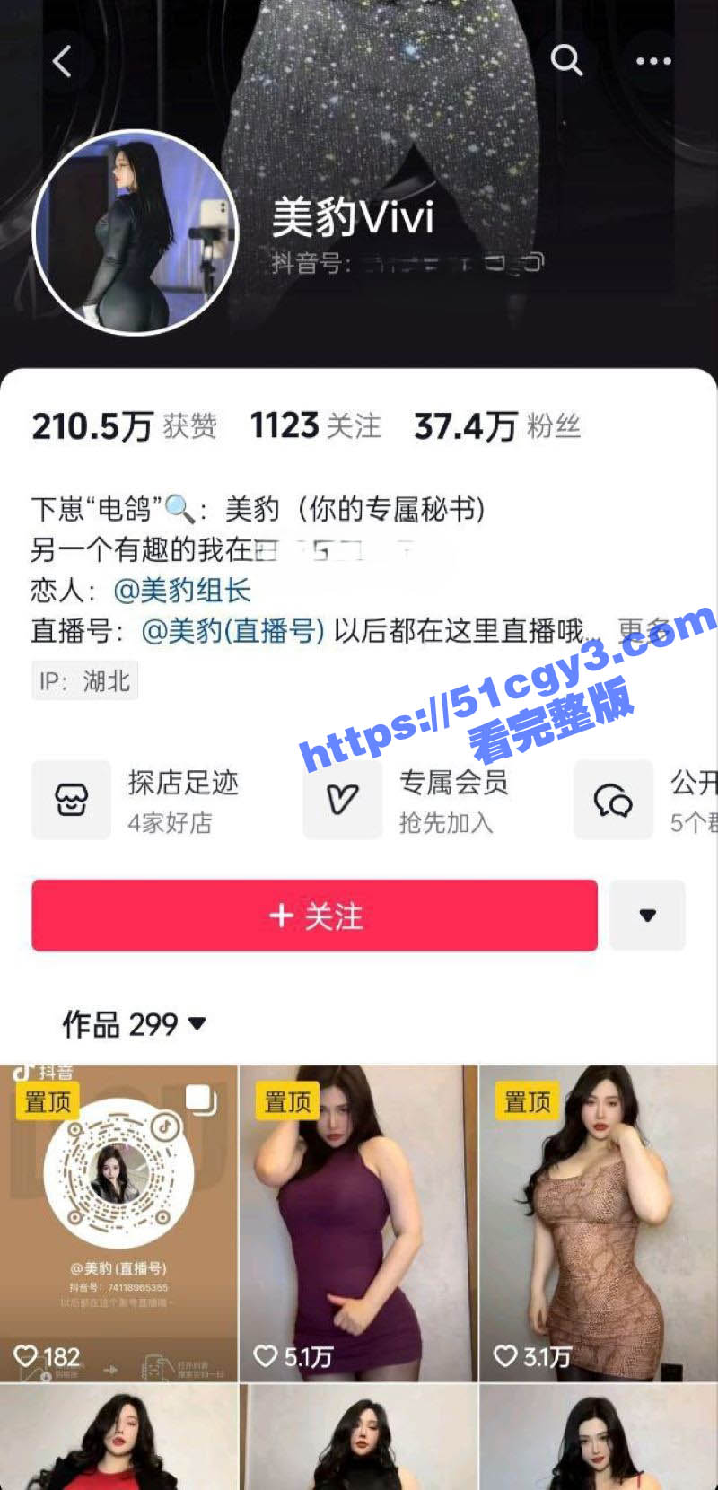 抖音网红 美豹vivi 第二弹福利合集流出 丰满巨乳被乳夹调教 假屌抽插嫩穴淫水四溢！